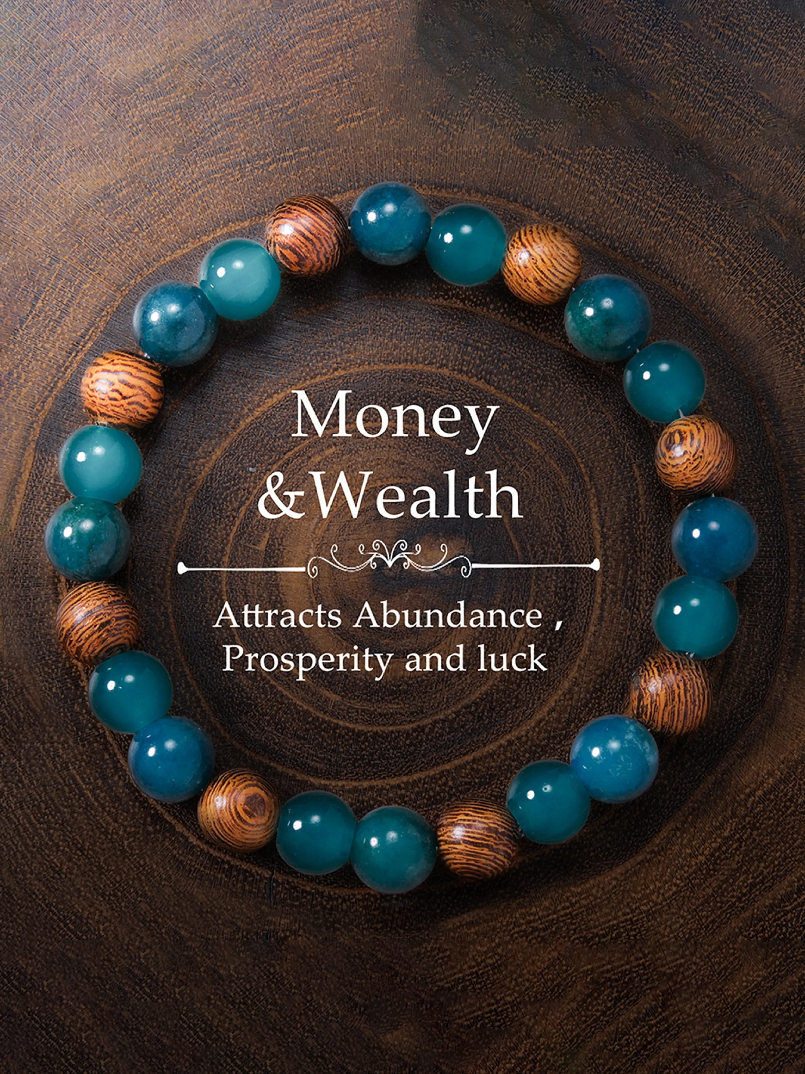 Health Wealth High Quality Bracelet, Fashionable Bracelet, Healing Crystal, Handmade Blue Topaz Hematite Colorblock Beaded Jewelry, Fashion Accessory for Men and Women, Perfect Gift