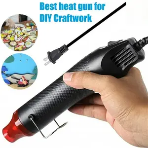6.56FT Long Heat Gun,Multifunctional Hot Air Gun, Electric 300W Portable Heat Gun,Flat Plug,Paint Heat Shrink Wrap Tool Crafts Air Diy Drying Embossing Tools &DIY Craft Embossing, Shrink Wrapping PVC, Drying Paint, Clay, Rubber Stamp
