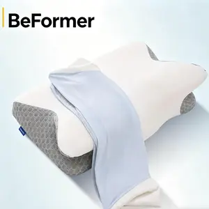 BeFormer 3-Zone Ergonomic Memory Foam Pillow for Neck Pain, 3 Interchangeable Inserts, Manually Adjustable Custom Support, Multi-Positional Deep Sleep Aid