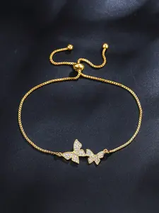 Artificial Cubic Zircon Adjustable Butterfly Bracelets For Women Exquisite Fashionable High Quality Bracelet Cubic Zirconia Bracelet