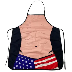 USA Shorts Apron Funny 4th Of July America Graphic Novelty Kitchen Smock Funny Aprons Adjustable Household Items Graphic Print Patriotic Grill Apparel Funny Food Cover Grilling Apparel for Men Black