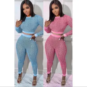 Sexy 2 Piece Crop Top Set