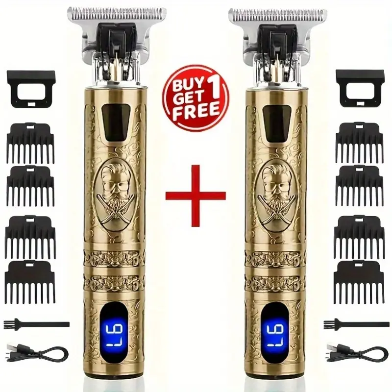 Professional Cordless Men's Electric Shaver, Hair Clipper & Beard Trimmer Set, High Quality Trimmer, USB Rechargeable, Durable Lithium Battery, Precision Cutting, Cordless Clippers, Cordless Trimmers Set