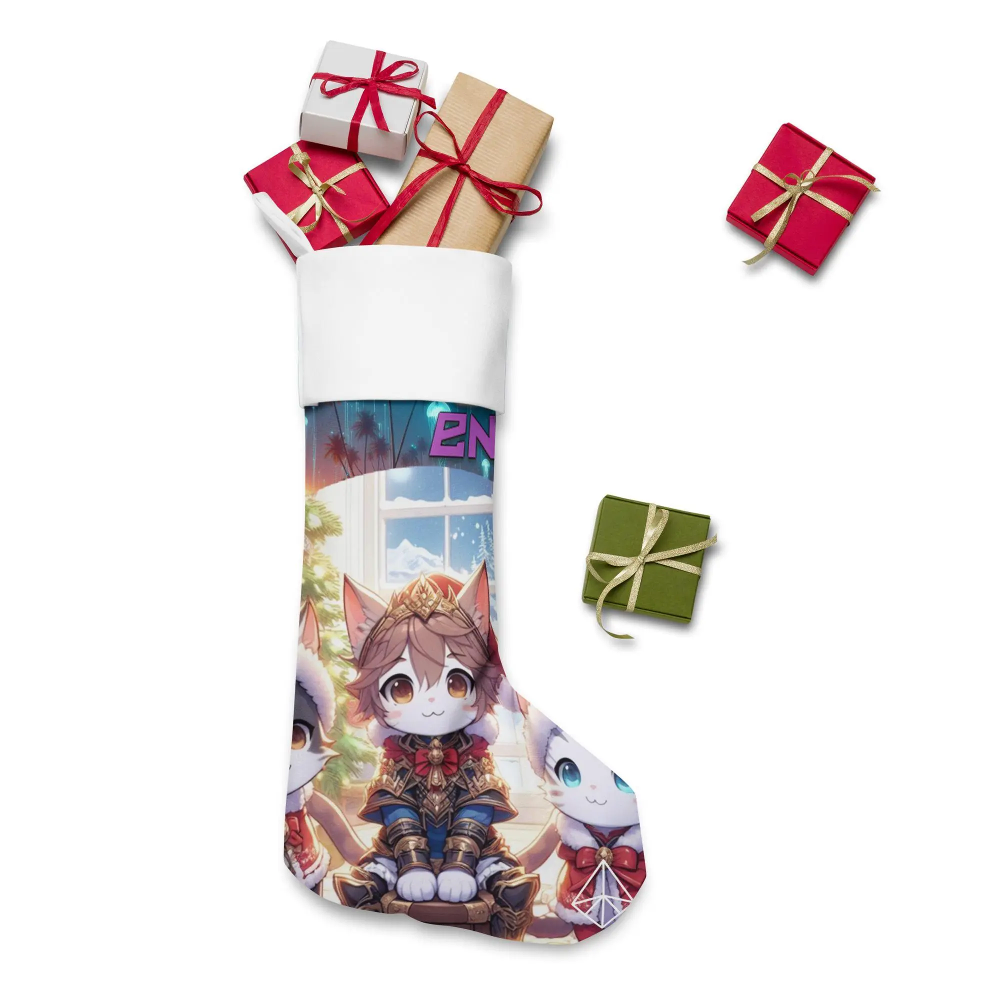 Kitten trio Anime Stocking For Christmas Holidays Decorations Decoration