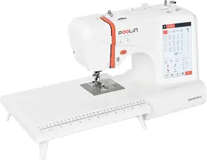 PooLin EOC05(2in1) Sewing and Embroidery Machine 4"x4" & 4"x9.25" Embroidery Size, 130 Built-in Designs 207 Sewing Stitches, 7" Touch Screen with WiFi Transfer, Includes Full Kits & 1-on-1 Training
