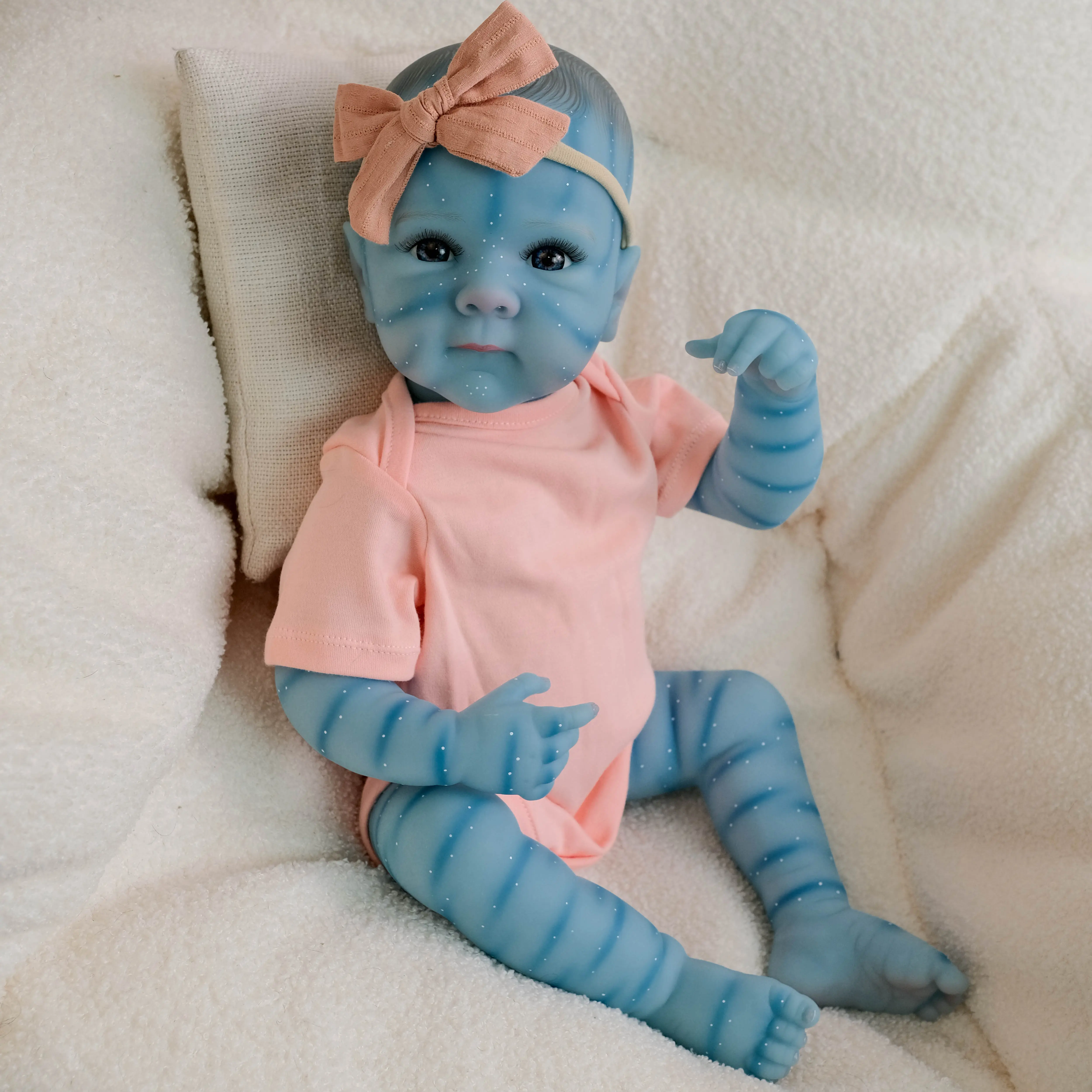 Avatar Reborn Baby Dolls Girl Vinyl Full Body 18inch Realistic Baby Doll Avatar Doll Toy for Kids Age 3+