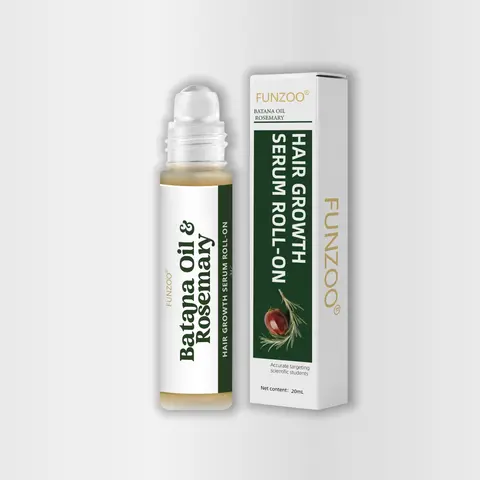 Batana Oil Roll-On Botanical Scalp Serum - 20 ml Hair Strengthening Serum for Adults, Anti-Hairloss Formula with Polygonum Multiflorum Extract for Wavy Hair Repair, Shine & Growth Boost