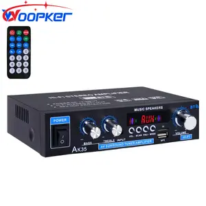 Woopker AK35 Bluetooth 5.0 Stereo Amplifier HiFi 200W 2.0 Channel Home Audio Power Amp with Bass Treble Control for Home Theater Speakers Party Karaoke Audio Streaming karaoke machine