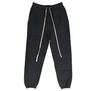 Oversized Sweatpants for Men & Women, Fleece Black Casual Streetwear Joggers with Elastic Waist & Drawstring, Relaxed Fit Cotton Pants for Everyday Wear Sports Soft Unisex