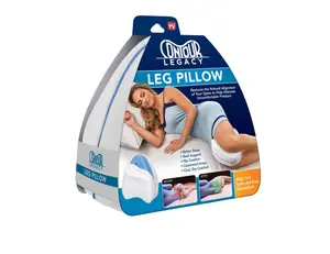 Contour Legacy Orthopedic Memory Foam Leg Pillow - Posture Support, Pressure Relief, Removable Cover
