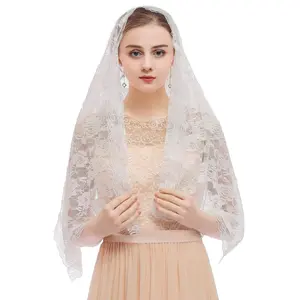 Veil Shawl for Woman Floral Casual Wedding Party Headwear Lace Scarf