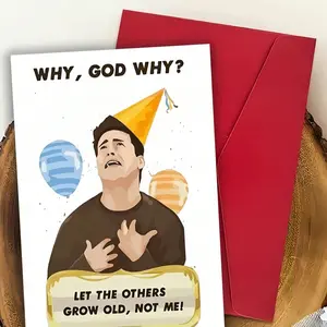 Funny Joey Birthday Card Set - Humorous Greeting Cards For A Happy Birthday, Fun Party Cards, Self-Sealing, Glossy Finish, Paper Material - Perfect Daily Office Supplies Gift