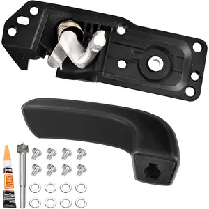 Interior Door Handle Kit, Front Left Driver Side, For 2007-2014 Chevy Silverado, Avalanche, Suburban, Tahoe, Cadillac Escalade, GMC Sierra, Yukon, 20833606