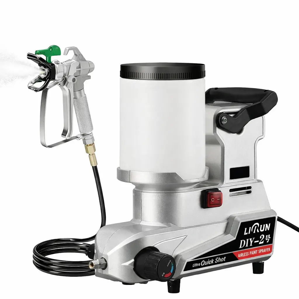 RLIRUN Airless Paint Sprayer, 2.5 L/Min  High Flow, 0.5 Gallon Tank, 3 Adjustable Speeds, Durable Construction, 16 ft Hose, Includes 25-Piece Accessory Kit Handle