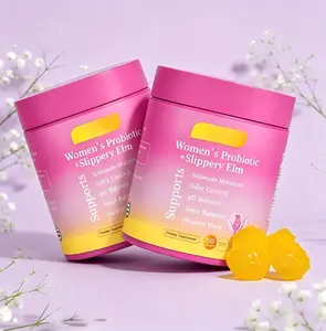 Probiotics Gummies Her Juicy Feminine - All in One Solution with Slippery Elm and Prebiotics&Lactobacillus Probiotic Blend for Women's pH Balance and Dryness - Hawaiian Pineapple Gummies 60 Counts Women's Probiotics