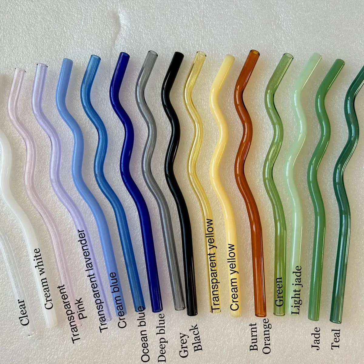 Wavy glass straw Drinkware Stylish Drink Wavy glass straw Drinkware Stylish Drink