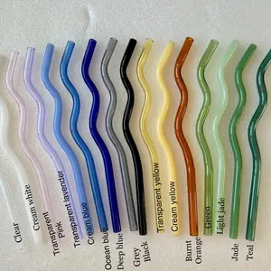 Wavy glass straw Drinkware Stylish Drink Wavy glass straw Drinkware Stylish Drink