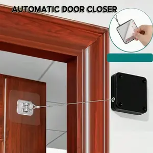 1 new generation automatic sensor door closer, no need for drilling installation, adjustable strength, suitable for hotel/restaurant/office doors