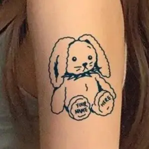 Semi-Permanent Tattoo -Lasting 1-2 Weeks trap bunny tattoo