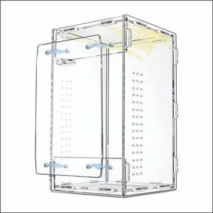 Acrylic Turtle Habitat and Insect Eco Bottle, Insect Cage for Small Pets, Perfect Mantis & Frog Habitat for Reptile Lovers