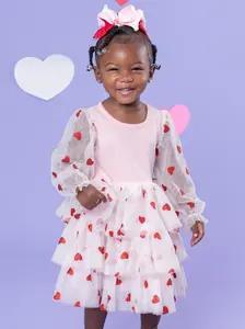 Love Letters Puff Sleeve Tulle Dress