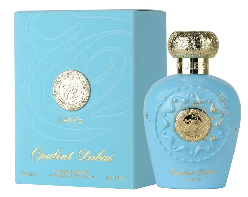 Lattafa Opulent Dubai - Citrus, Fruity, Floral, Woody - Eau de Parfum Long-Lasting Fragrance for Unisex, 3.4 Ounce / 100 ml