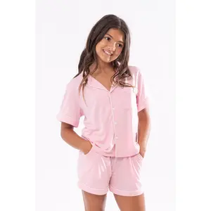 Tweenstyle by Stoopher - Cotton Modal Solid Pink Lounge Set