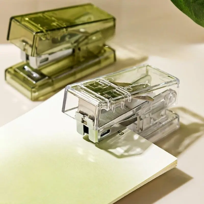 2026 New Model Mini Compact Stapler - Minimalist Solid-Color Unbranded Niche Aesthetic Desk Stationery, Mini Useful Gifts for Indoor Recreation (Sports & Outdoor Leisure Equipment)
