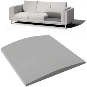 Couch Cushion for Sagging Seat, 20"x20"x2" 40D High Density Curved Foam Sofa Cushion,-Cushion Sag Repair,Grey Set of 1