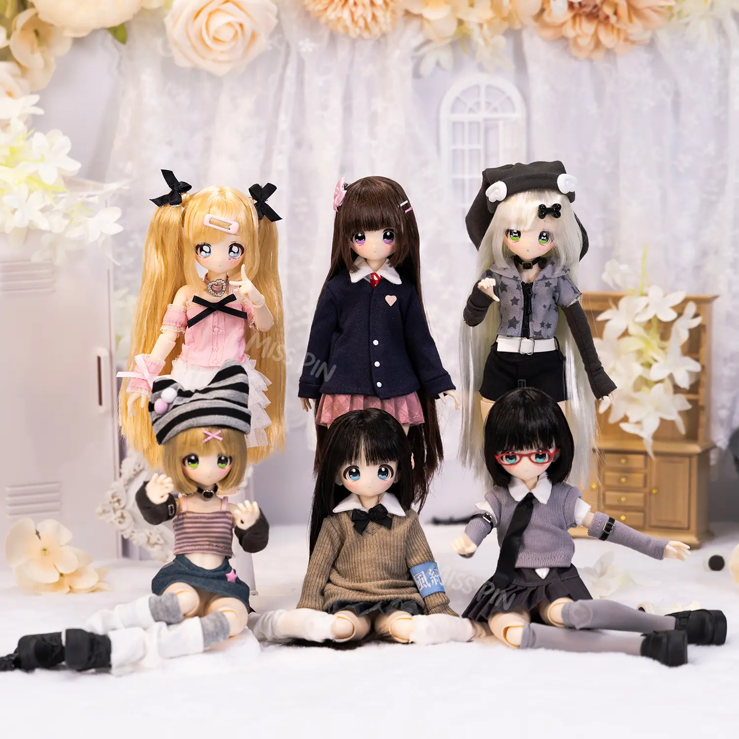 20cm Ball Jointed Doll (BJD) Blind Box - "Don’t Touch My Straight Bangs" Collectible Figure, 1/6 Poseable Joints Figurine, Hidden 1/96 Find, Birthday Gift for Girls, Home & Office Decoration