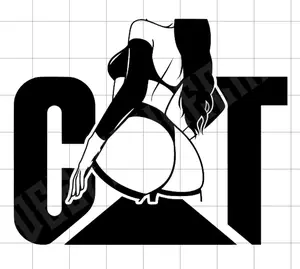 Cat Str!pper Car Decal