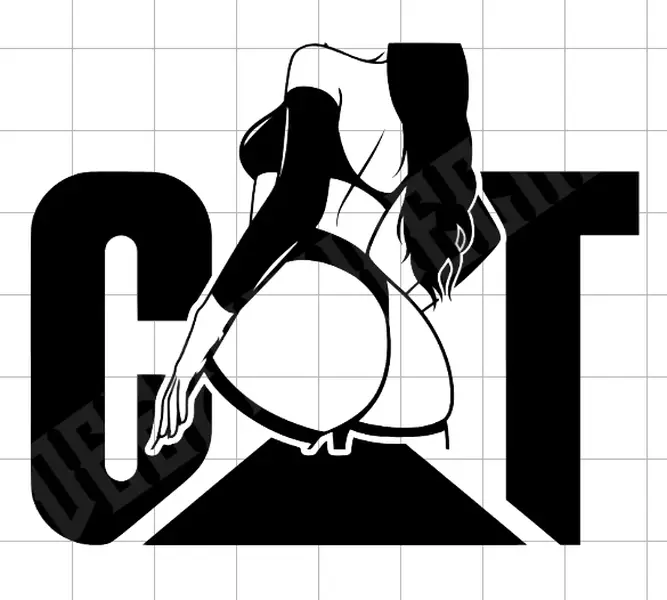Cat Str!pper Car Decal