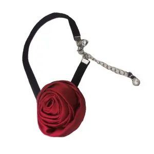Trendy Rose Choker Necklace Exquisite Clavicle Chain Fashion Flower Choker