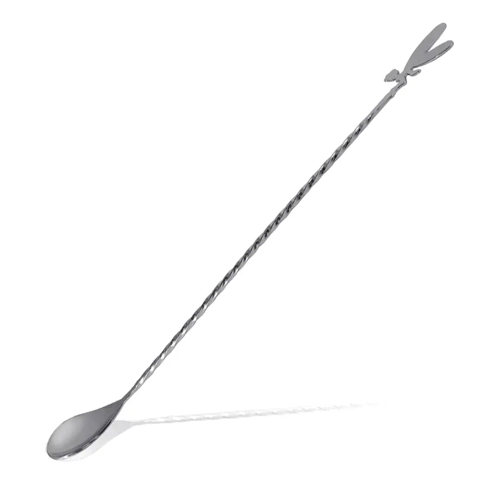 BARCONIC® Sturdy Stainless Steel Bar Spoon - 30cm Layering Utensil with Copper & Gold Plated Reflective Options, Cute & Trendy Cocktail Fairy Tip Design, Cocktail Fairy Design, Cute And Trendy Design