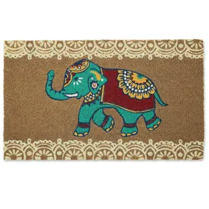 Design Imports Indian Elephant 18x30 Doormat