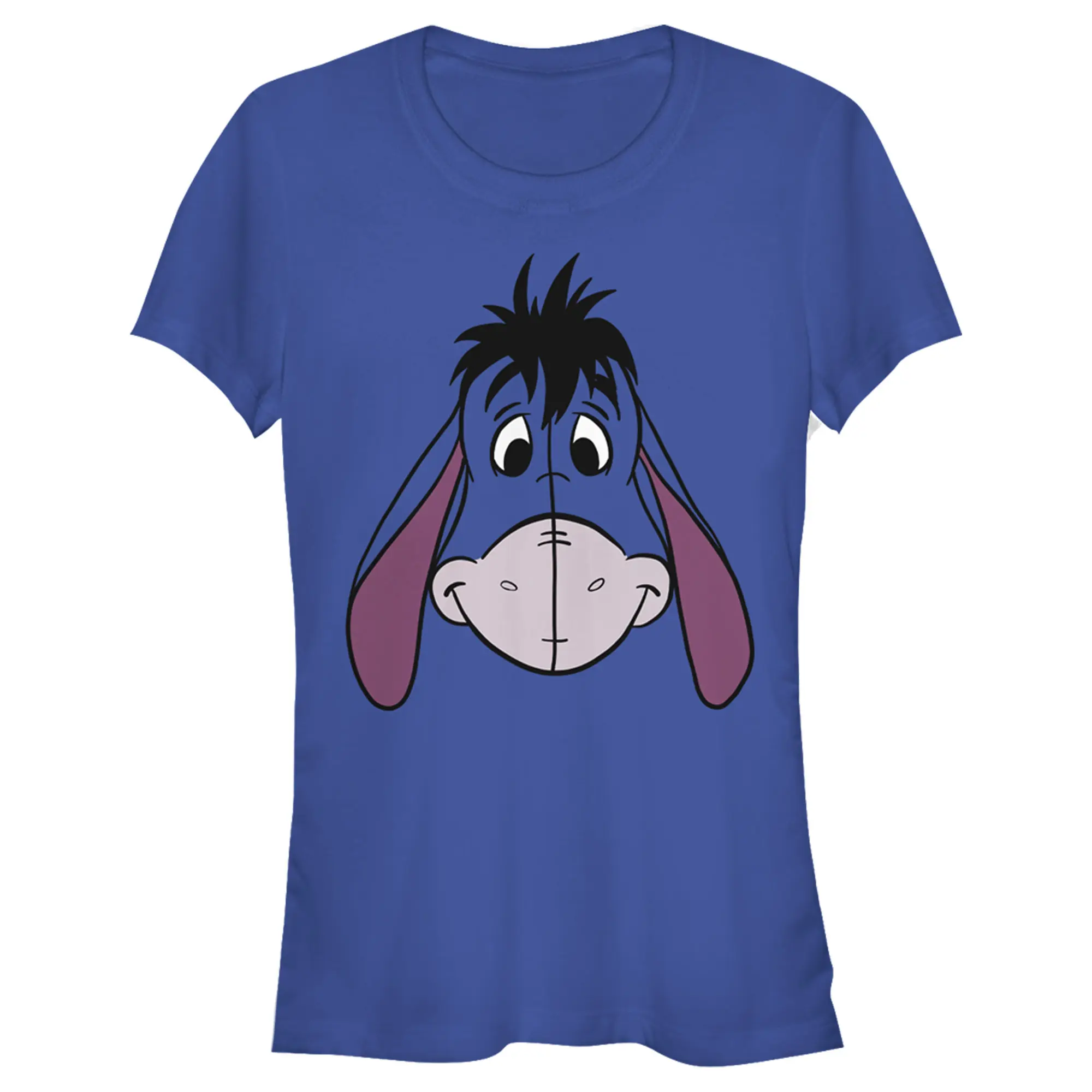 Juniors Womens Winnie the Pooh Eeyore Big Face T-Shirt