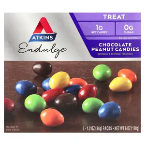 Atkins Endulge®, Chocolate Peanut Candies, 5 Packs, 1.2 oz (34 g) Each