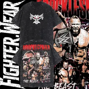 Fighter.Wear - Brock Lesnar MMA, WWE, UFC, Gymer Retro Old Graphic Cotton T-Shirt hoodie Vintage Graphic Print Cotton T-shirt, 1 side, Y2K Streetwear Tee, Underground Style, Gen Z Fashion, Christian Graphic Tee, sopula, hellstar