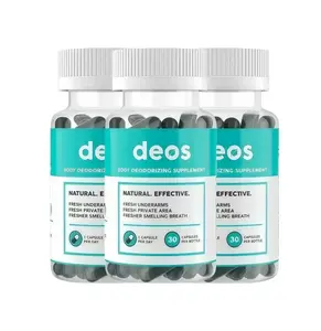 DEOS Internal Deodorant Supplement – Full Body Deodorizer for Gut Health, Skin Health, Detox & Digestion Support – Natural Odor Control Chlorophyll Pills for Head-to-Toe Freshness | 30 Capsules
