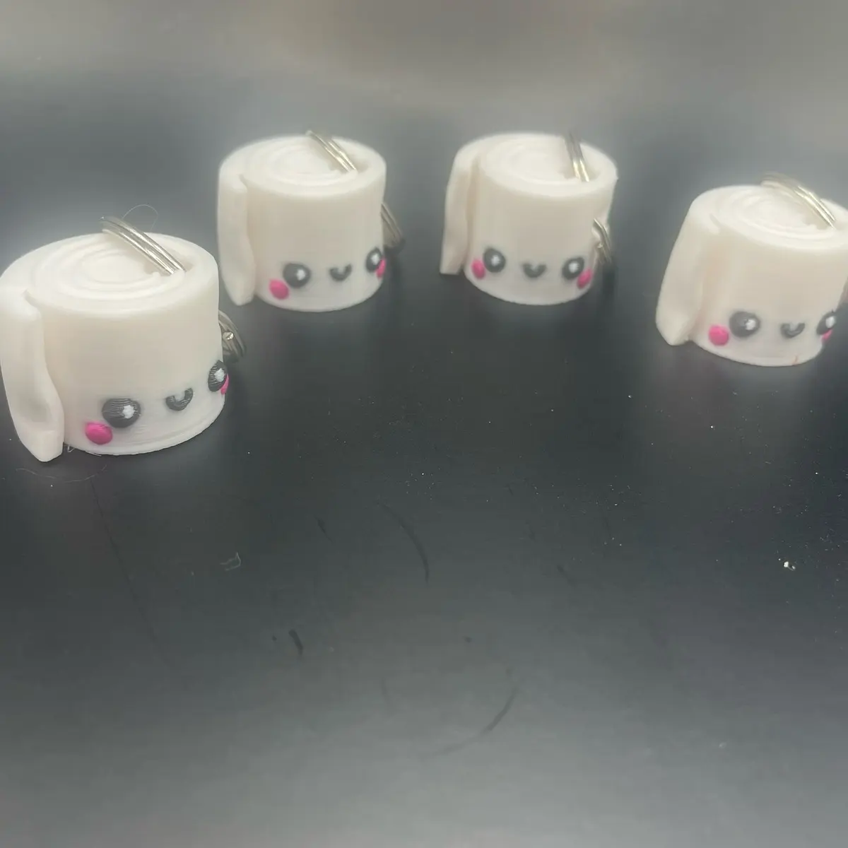 3D Printed Toilet Paper Keychain - Novelty Keychain for Bathroom Accessories