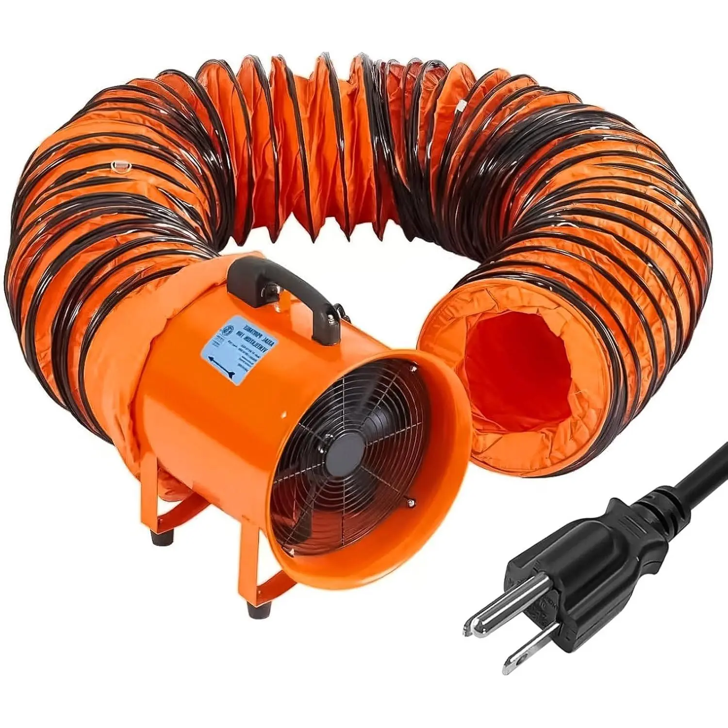 Garvee 16 in Two Speed Utility Blower Exhaust Fan with 32.8 ft Duct, 3500 r/min & 3500 CFM Heavy Duty Blower Fan, High Velocity Low Noise Extraction and Ventilation Fan with Duct Hose
