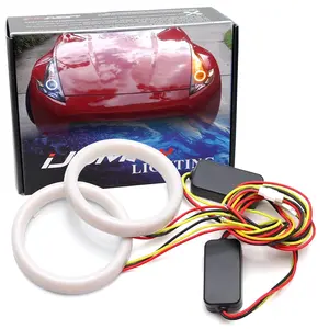 iJDMTOY 70mm White/Amber Switchback LED Halo Ring Retrofit Lighting Kit