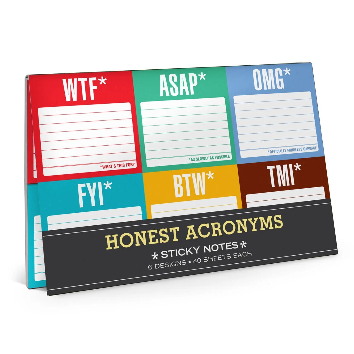 Honest Acronyms Sticky Notes Set / Packet Honest Acronyms Sticky Notes Set / Packet
