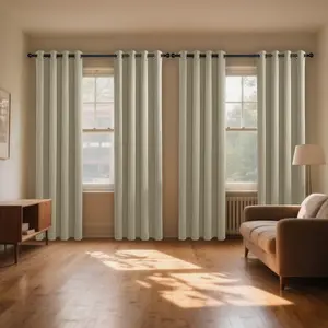 4pcs solid-color blackout curtains for living rooms and bedrooms, hung by suspension, provide sun protection and privacy, and darken the room. They are suitable for dining rooms, studies, offices, balcony partitions, and outdoor gardens