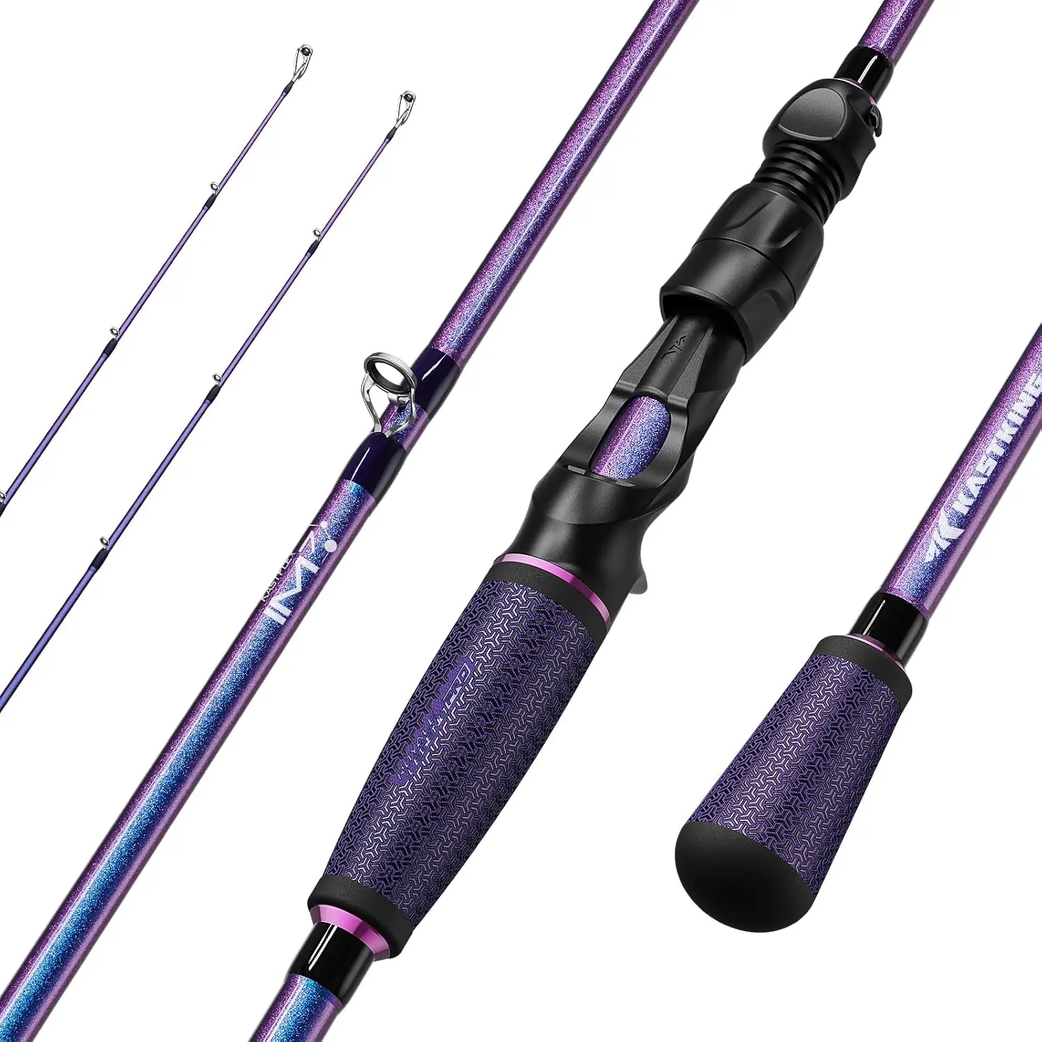 KastKing Royale Legend Pro Technique Bass Fishing Rods, KastFlex IM7 Graphite Blanks, Fuji FazLite Guides, SlipLock Technology Handles, PTS Power Transition System, Custom Foregrip and Hook Keeper Spinning Casting Rods SummerVibes