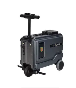 Electric Suitcase 20inch Rideable Luggage Boardable Carry On Luggage 93.6Wh Compliant with TSA standards with Night Light, Cup Holder