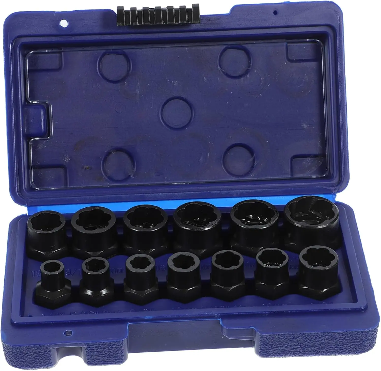UPKOCH Lug Nut Extractor Set Bolt Nut Remover 13pc Socket Set High Grade Chromium-molybdenum Steel Integrated Molding Wide Applications