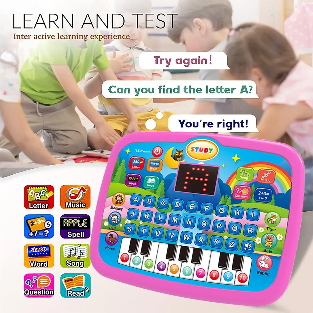 Multifunctional Educational Learning Machine, 1 Count Letter & Music Function Educational Toy, Animal & Piano Key Educational Toy