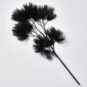 Wispy Black Pine Needle Spray Deluxe Faux Botanical  - 28"