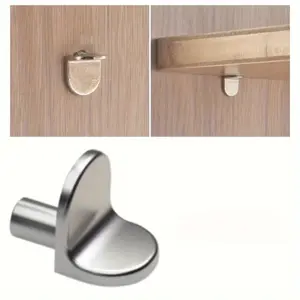 20pcs/set L-Shaped Shelf Support Pins, for Glass Shelves, Furniture, Closet, Bookcase, Shelf Support Studs Pegs Pins Plugs L-Shaped Cabinet Bracket Silvery